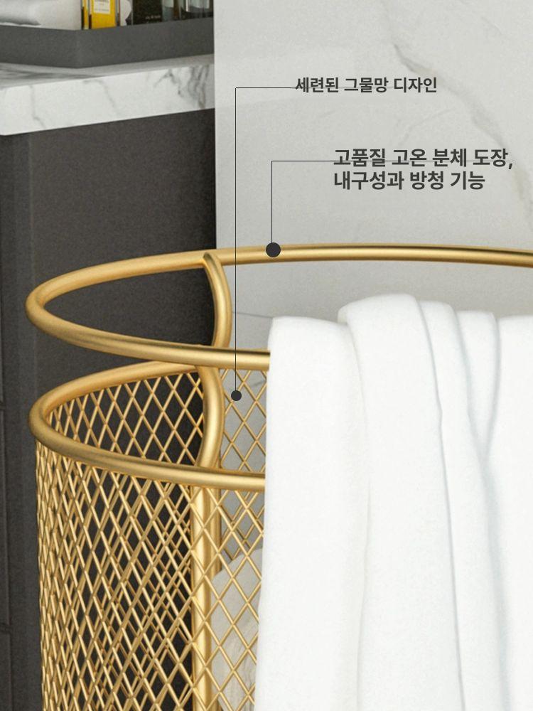 철제 빨래바구니 빨래통 다용도 이동식 세탁 대용량 빨래함 틈새 바스켓 올스텐 햄퍼 - 상세 이미지 4