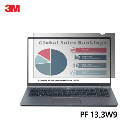 3M 다파라 3M PF 13.3W9 노트북 블랙 정보 보안필름 294x166 모니터보안필름