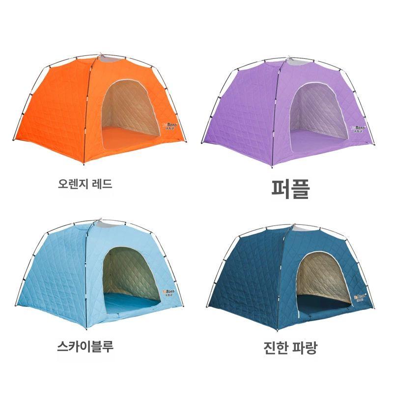 누빔원단 난방텐트 보온 실내 방한텐트 거실용 차광커튼 방풍 겨울 설치 - 상세 이미지 3