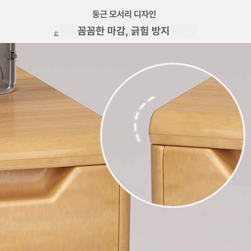 원목 침대미니협탁 슬림 사이드테이블 엔틱 침대옆선반 사이드서랍장 북유럽 모듈 - 상세 이미지 4
