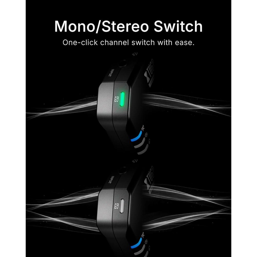 XTUGA 무선 귀 모니터 시스템, 저지연 2.4G 스테레오 IEM 더 많은 수신기로 한 번의 송신기, 밴드, 교회, 음악가를 위한 무대 모니터링, 라이브 스튜디오(J02S) - 상세 이미지 3