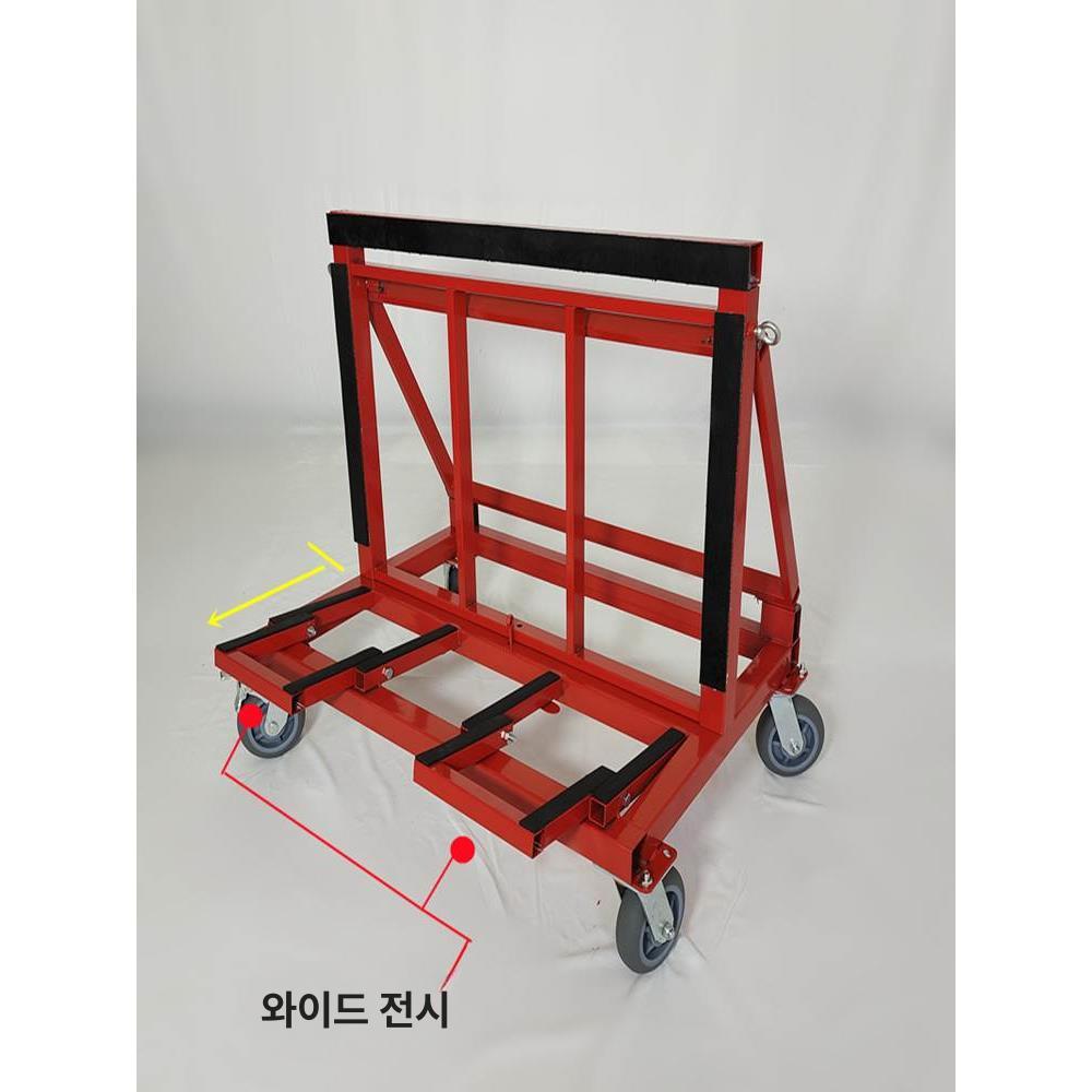 카트 유리대차 접이식 석고 트롤리 운반대 끌차 보드 유리지게 팔레트 산업용 손수레 - 상세 이미지 3