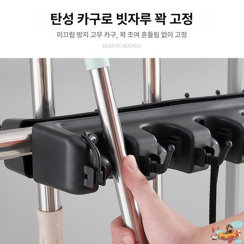 스탠드 걸이대 스테인레스 거치대 청소도구함 빗자루 정리함 홀더 업소용 수납함 - 상세 이미지 5