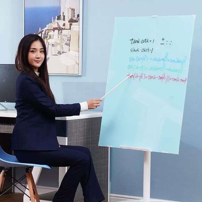 강화유리 화이트보드 세로 이동식 게시판 스탠드 강의 유리칠판 무반사 바퀴달린 발표 - 상세 이미지 5