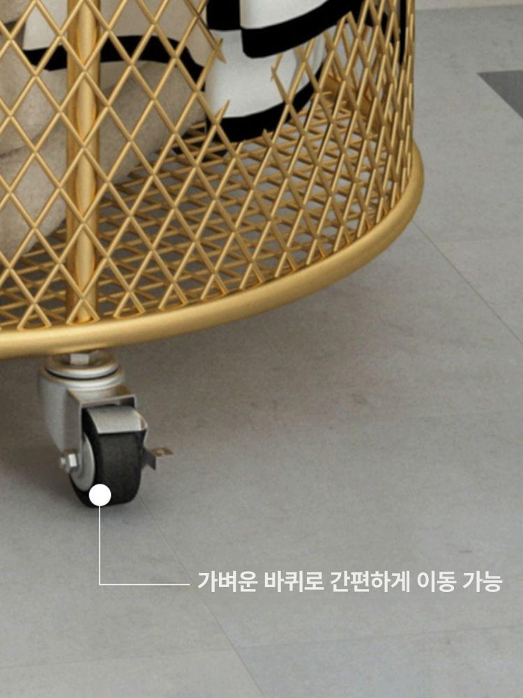 철제 빨래바구니 빨래통 다용도 이동식 세탁 대용량 빨래함 틈새 바스켓 올스텐 햄퍼 - 상세 이미지 5