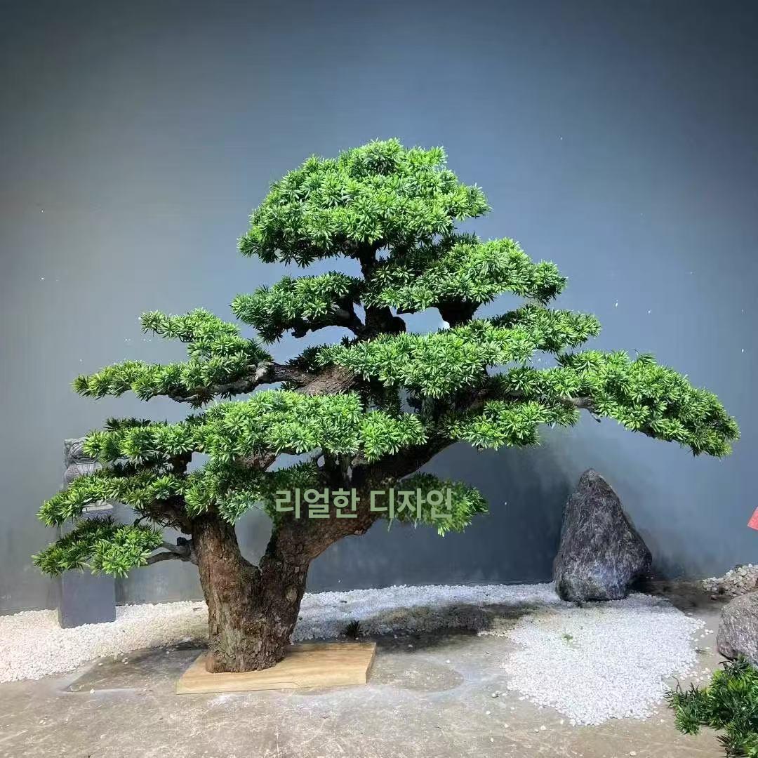 개업 소나무 장식품 조화 현관 매장 로비 거실 장식용 페이크 카페 실내조경 인조나무 - 상세 이미지 2