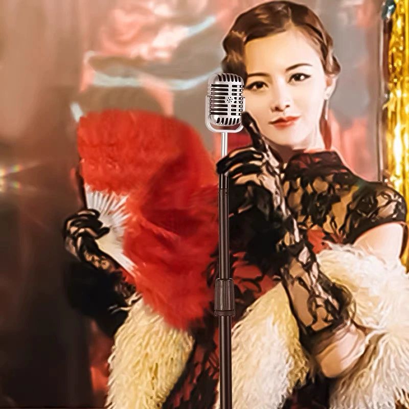 촬영용 마이크 방송 라이브 보컬 스탠드 무대용 빈티지 다이나믹 레트로무대 녹음 - 상세 이미지 2