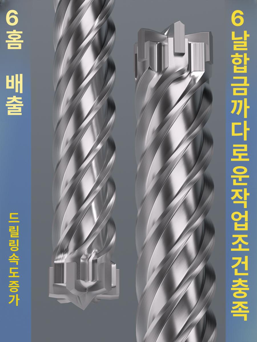 사각형 드릴비트 콘크리트용 철근 천공 햄머드릴 블록 돌기리 벽돌 해머드릴 임팩트 - 상세 이미지 4
