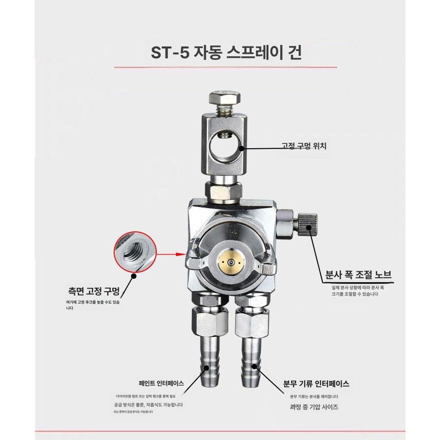 자동 스프레이건 노즐 부품 교체용 고압 분사기 오토 액세서리 공압 기계 에어건 - 상세 이미지 2