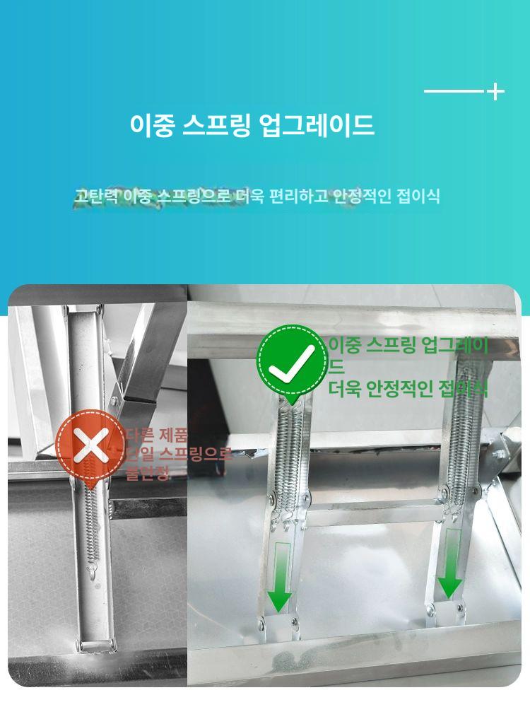 스테인리스 다용도 원형테이블 카페 접이식테이블 포차 간이탁자 야외용 테라스 식당 - 상세 이미지 3
