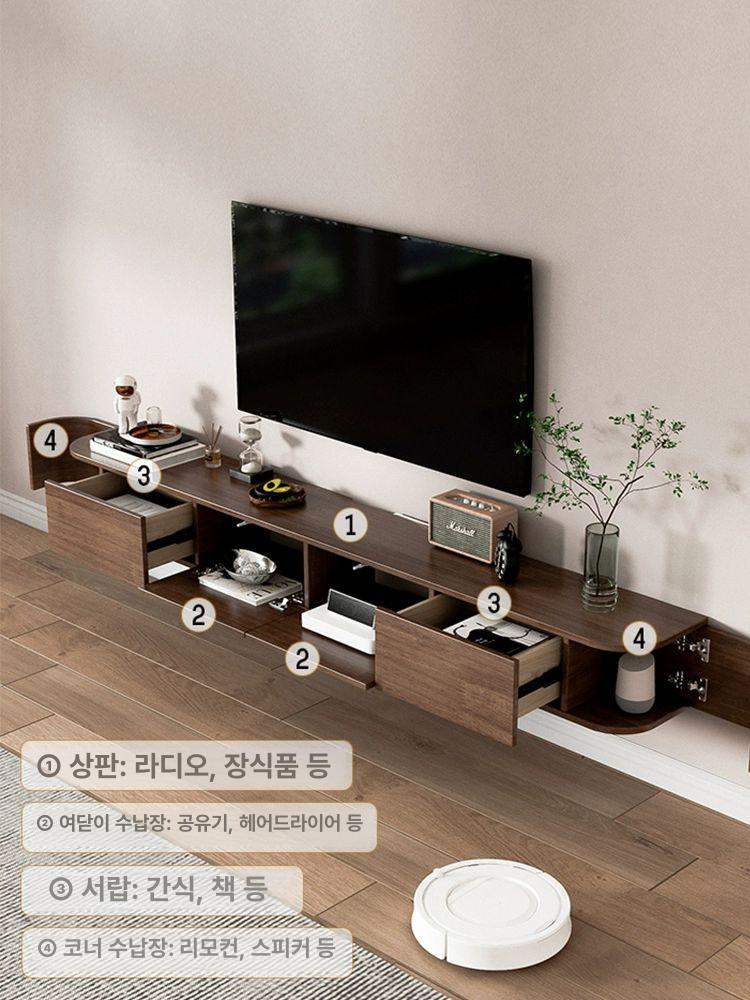 원목 tv장 아파트 수납 심플 티비장 인테리어 모던 거실서랍장 벽걸이티비다이 북유럽 - 상세 이미지 3