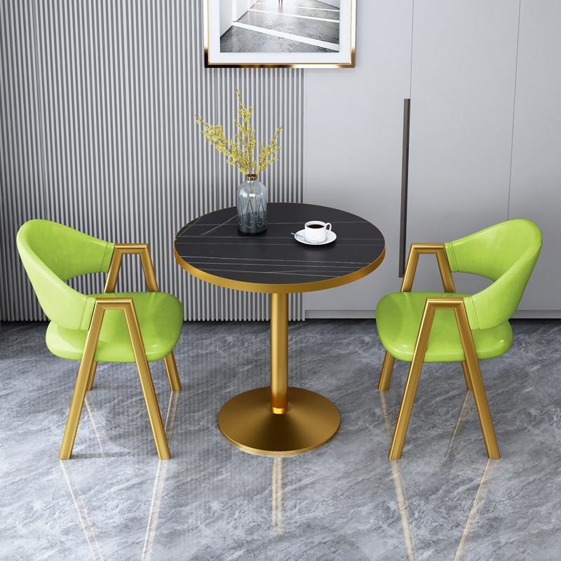 2인 티테이블세트 원형 의자 원룸 베란다 커피 탁자 패브릭 발코니 원탁 카페테이블 - 상세 이미지 3