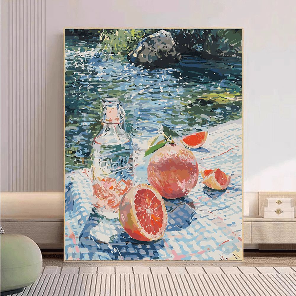diy 유화그리기세트 색칠하기 꽃그림 그림그리기 캔버스페인팅 키트 포스터 - 상세 이미지 3