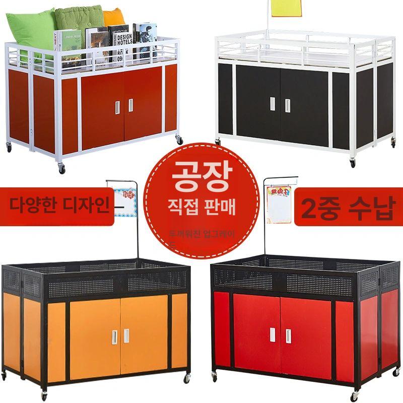 가판대 야외 접이식매대 부스 선반 행사매대 진열대 바퀴 - 상세 이미지 4