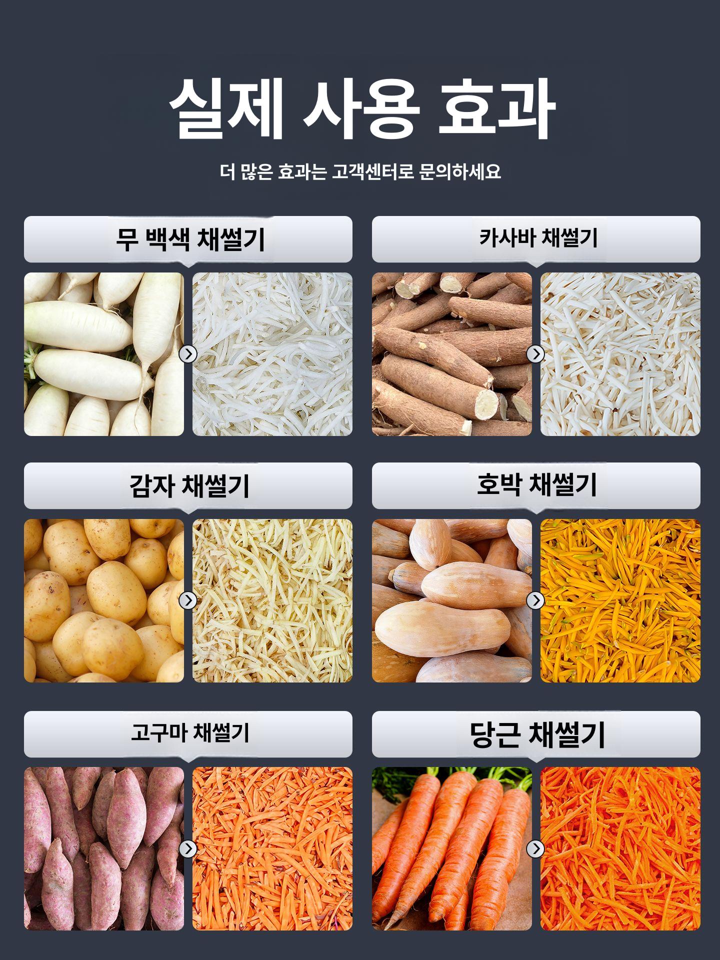 상업용 무말랭이기계 채소 채썰기 감자 업소용 무채 전기 식당 철판 식품 야채절단기 - 상세 이미지 5