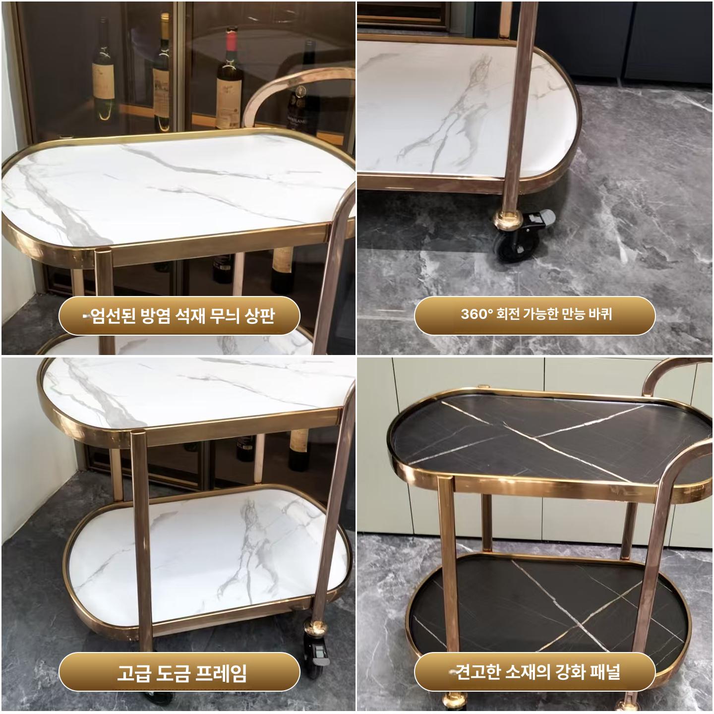 2단 무빙트롤리 업소용서빙카트 식당카트 주방카트 바퀴 식당용카트 주방웨건 운반카 - 상세 이미지 5