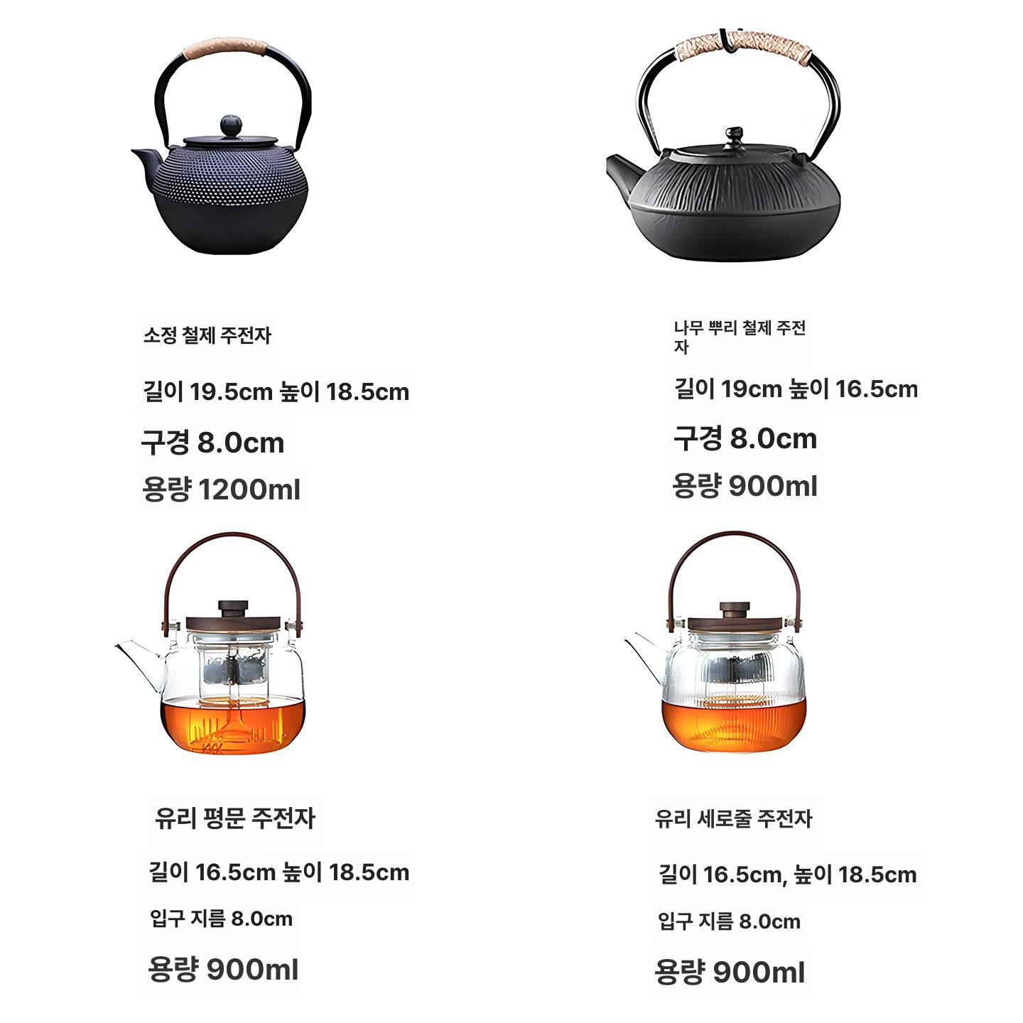 빈티지 무쇠주전자 캠핑 인덕션 티포트 엔틱 아이언 클래식 레트로 주물주전자 - 상세 이미지 5