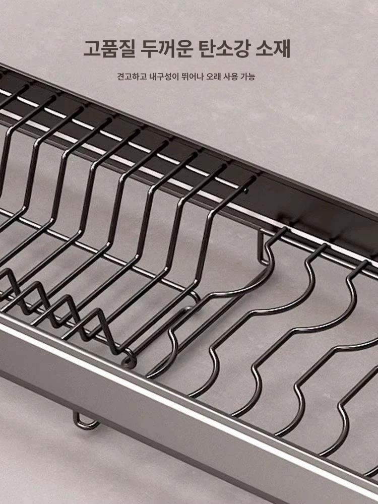 접시 창틀식기건조대 싱크대정리 그릇 걸이형 창문형 보관 부엌 설치 배수 걸이식 - 상세 이미지 2