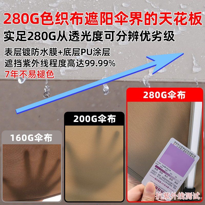 야외 테라스 발코니 인쇄 홀딩 마구간 안뜰 헛간 파라솔 우산 야외용 패션 대형 원목 디자인 - 상세 이미지 3