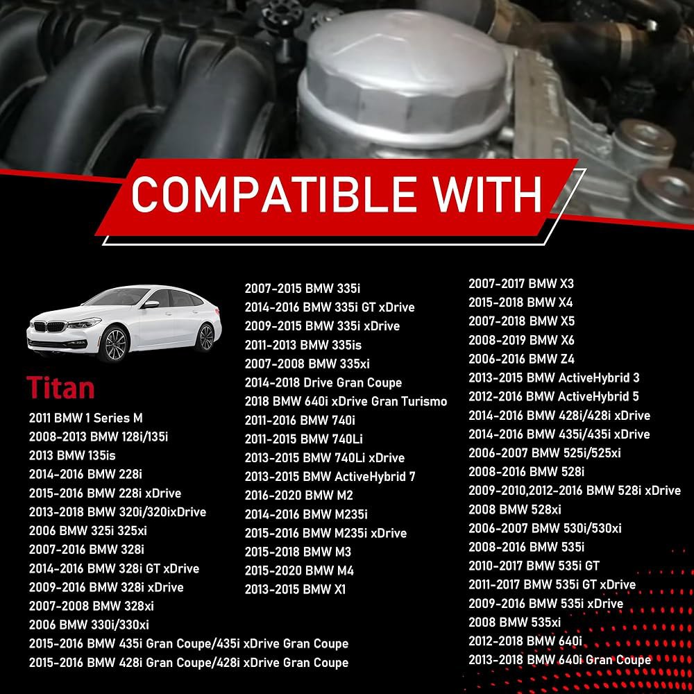 모타리틀 업그레이드 알루미늄 오일 필터 하우징 커버 캡 2006-2018 BMW 128 228 328 330 335 428 535 525 530 640 740 X1 X3 X5 X6 - 상세 이미지 3