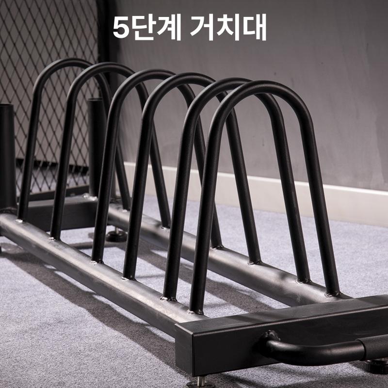헬스장 원판거치대 정리대 소형 바벨 덤벨 끼우는 보관함 랙 철봉 크로스핏 받침대 - 상세 이미지 4