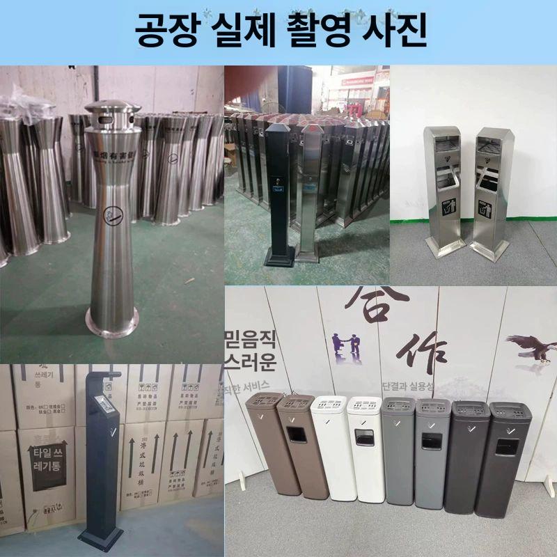스테인리스 쓰레기통 업소용 사무실 냄새차단 야외 밀폐형 주방 페달휴지통 욕실 뚜껑 - 상세 이미지 3