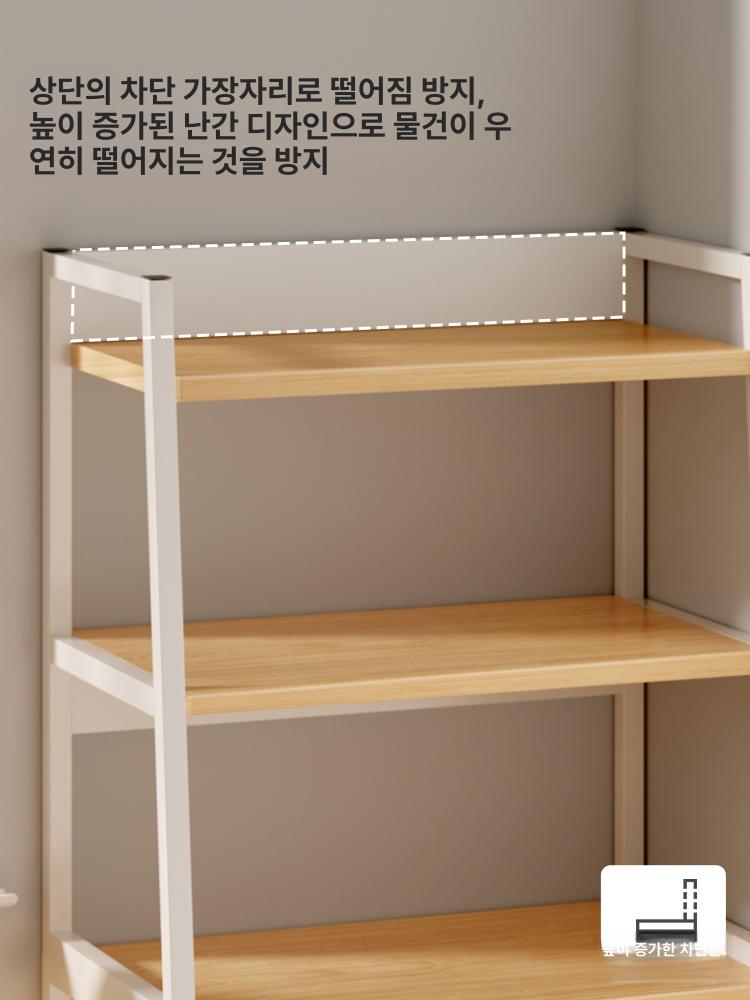 수납 원목선반장 조립 무볼트 스피드랙 거실 모듈 다용도실 정리대 진열 심플 벽선반 - 상세 이미지 2