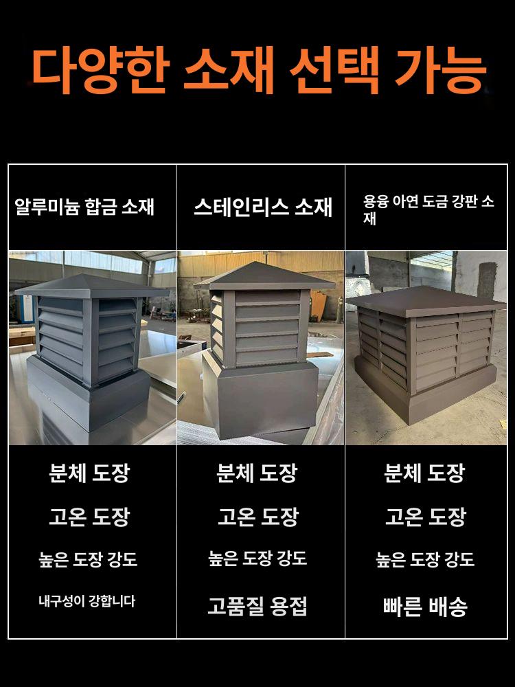 커버 벤츄레이터 배기팬 건물 옥상환풍기 캡 덕트 벤츄레타 환기구 지붕 루버 통풍 - 상세 이미지 3
