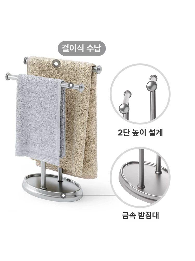 스탠드 행주걸이 행주건조대 정리대 키친타올걸이 홀더 행주거치대 물빠짐 탁상용 - 상세 이미지 5