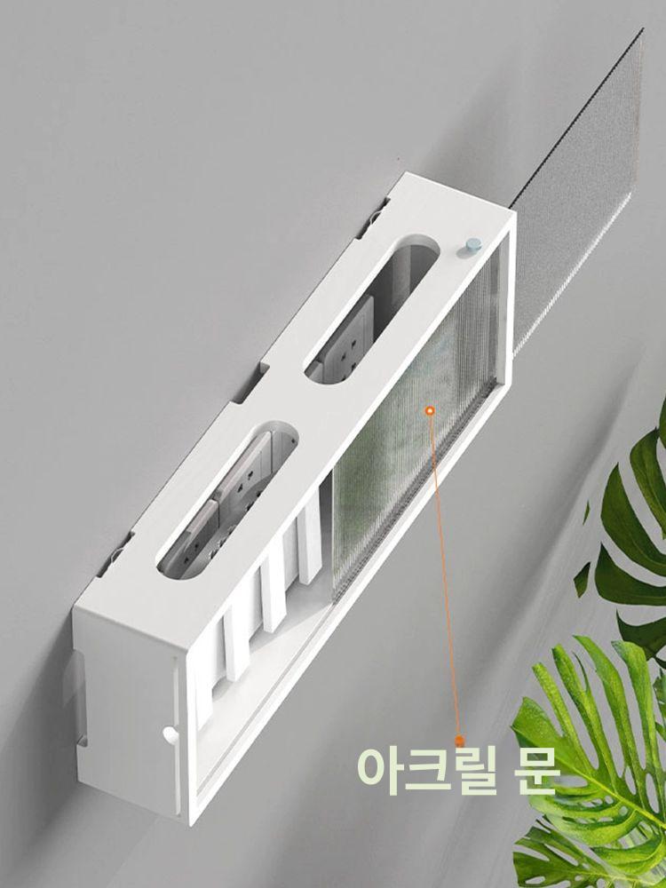 무타공 티비선 정리함 셋탑박스 숨기기 셋톱박스 벽걸이 공유기 가리개 선반 - 상세 이미지 3
