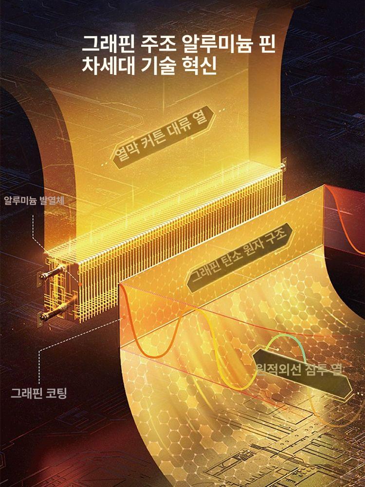 대류형 전기히터 카본히터 국소 거실히터 난로 기계식 난방기 그래핀 가정용 전열기 - 상세 이미지 4