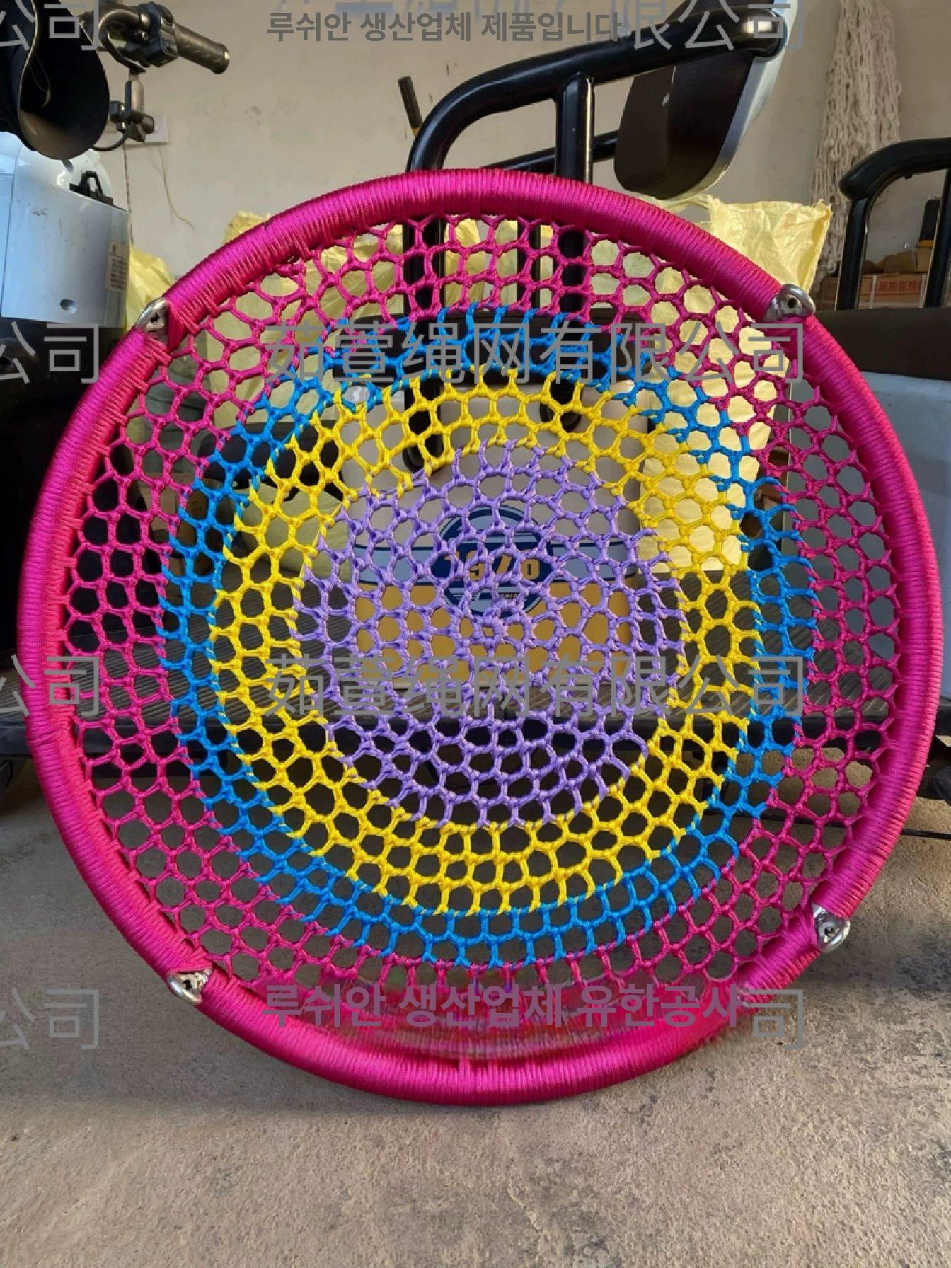 원형 스윙 의자 흔들 키즈 야외그네 체어 정원 공원 발코니 로프 실외 야외놀이터 - 상세 이미지 5
