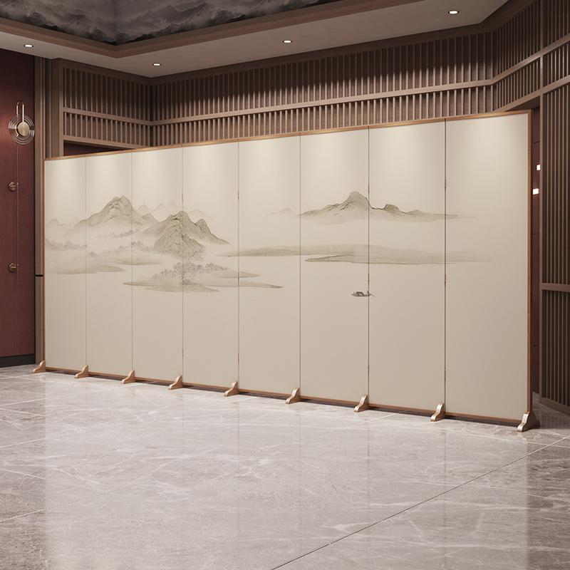 산수화 병풍 소형 제사용 입구 파티션 가림막 인테리어 탁상용 민화 그림 설날 - 상세 이미지 2