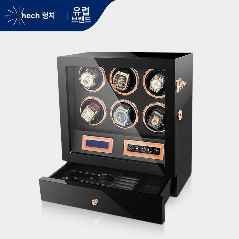 오토매틱 시계와인더 시계관리 자동 수납함 기계식 보관함 거치대 디스플레이 검은 - 상세 이미지 3