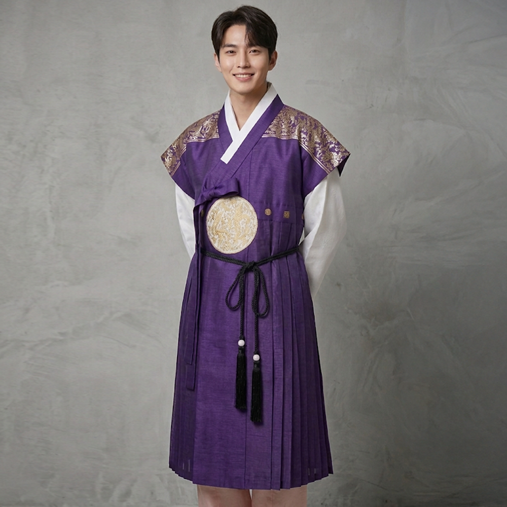 궁 한복대여 남자 팔순 가족 특별한 행사 웨딩 촬영 한복 대여 136번 - 상품 이미지