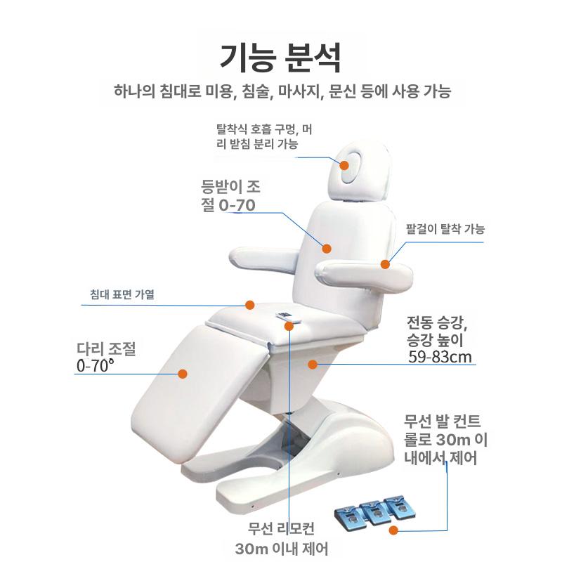 리프팅 침대 에스테틱 리프트 경락 타투 미용전동베드 모터 조절 컨트롤 시술용 - 상세 이미지 2