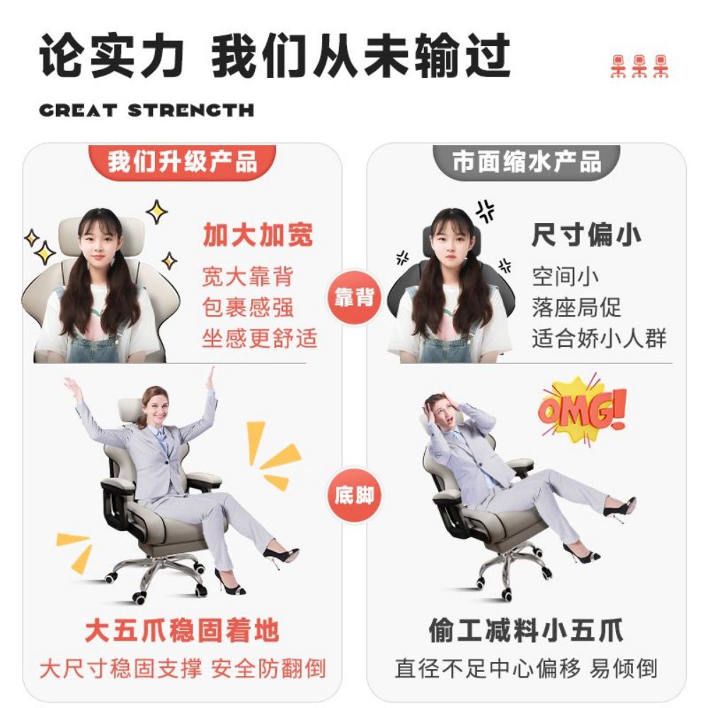 컴퓨터의자 지기능 중역의자 리클라이너 사무용 메쉬 학생용 책상 사무실 책상의자 공부 편한 - 상세 이미지 2