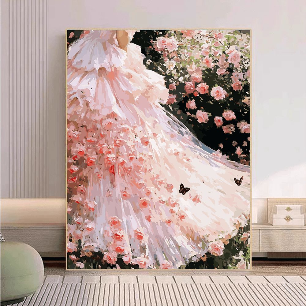 diy 유화그리기세트 색칠하기 꽃그림 그림그리기 캔버스페인팅 키트 포스터 - 상세 이미지 2