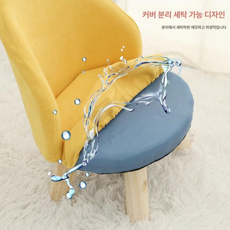 1인용 카페 보조의자 스툴의자 패브릭소파 쿠션 엔틱 낮은스툴 원룸 심플 풋스툴 - 상세 이미지 3