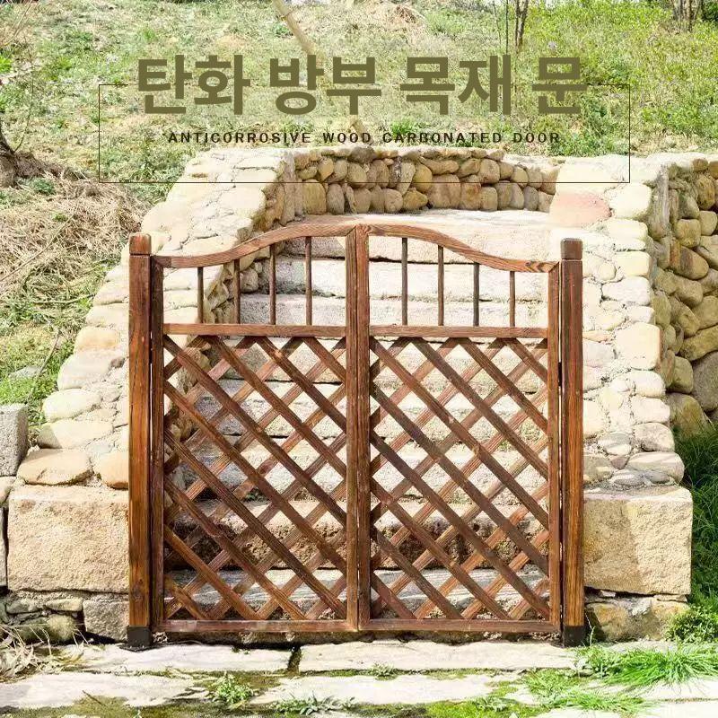 방부목 울타리 자바라 전원주택 조경 담장 나무펜스 가리개 화단경계목 목재 부식방지 - 상세 이미지 3