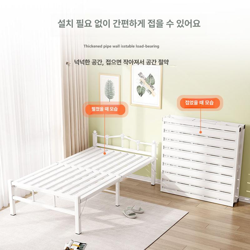 검은 받침대 베드 깔판 저상형 침대틀 침대프레임 원룸 퀸사이즈프레임 조립식침대 - 상세 이미지 3