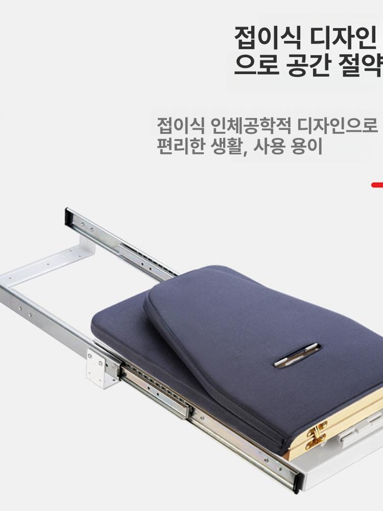 가정용 다리미판 폴딩 벽걸이 다림질판 공간 옷장 회전 받침대 캐비닛 활용 난연코팅 - 상세 이미지 3
