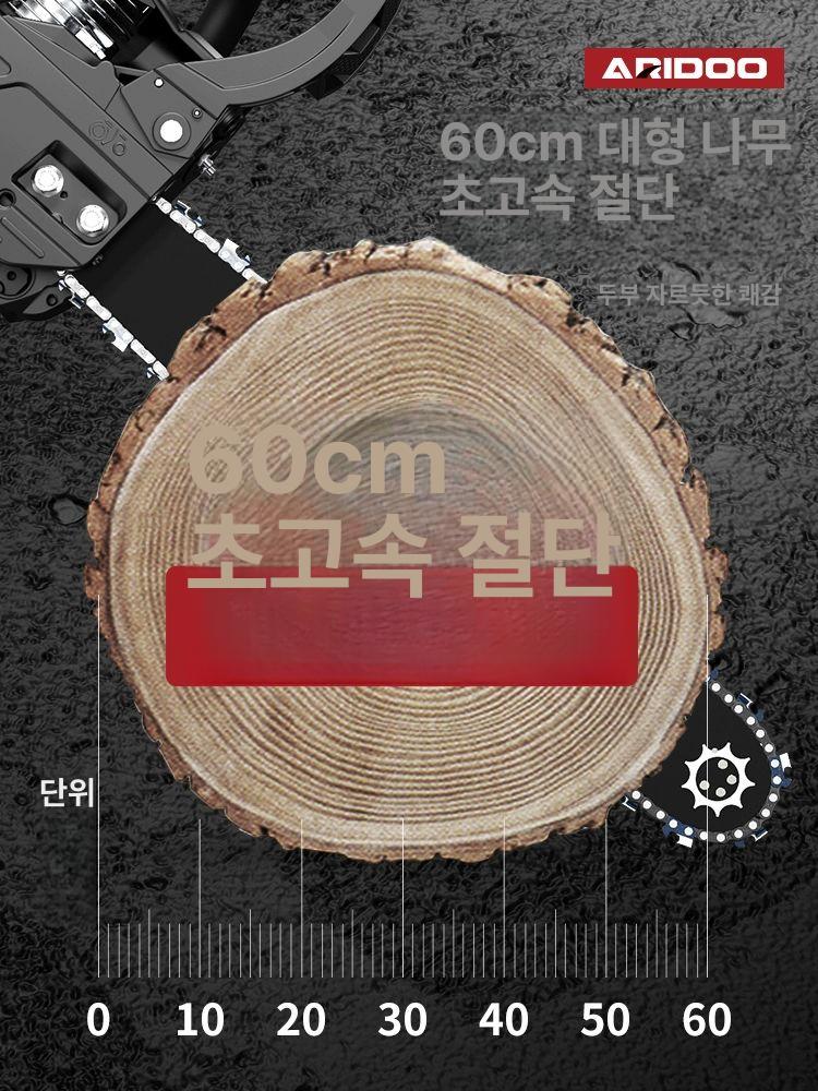 휴대용 엔진톱 소형 벌목 절단 체인톱 가지치기 목재 제품 가이드 한손톱 전정 나무톱 - 상세 이미지 3