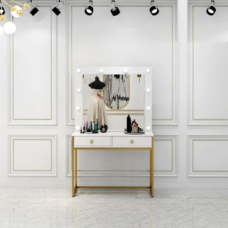 미용실 프레임 미러 업소용 무대 분장대 라이트 메이크업샵 파우더룸 메이크업화장대 - 상품 이미지