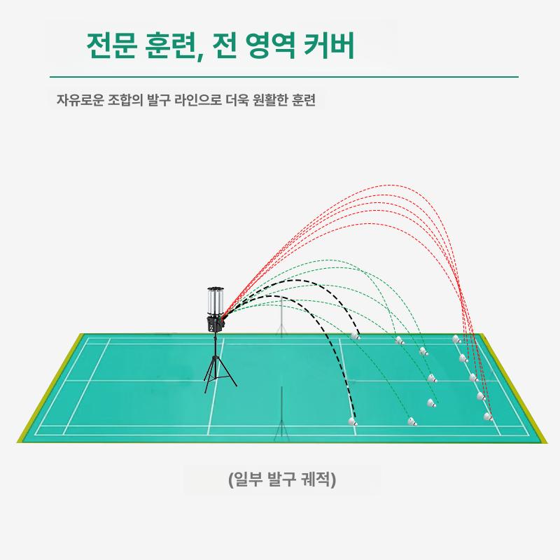 셔틀콕 자동발사기 연습용 슈팅기 기계 레슨용 실내 배드민턴공 셀프 장비 훈련용 - 상세 이미지 4