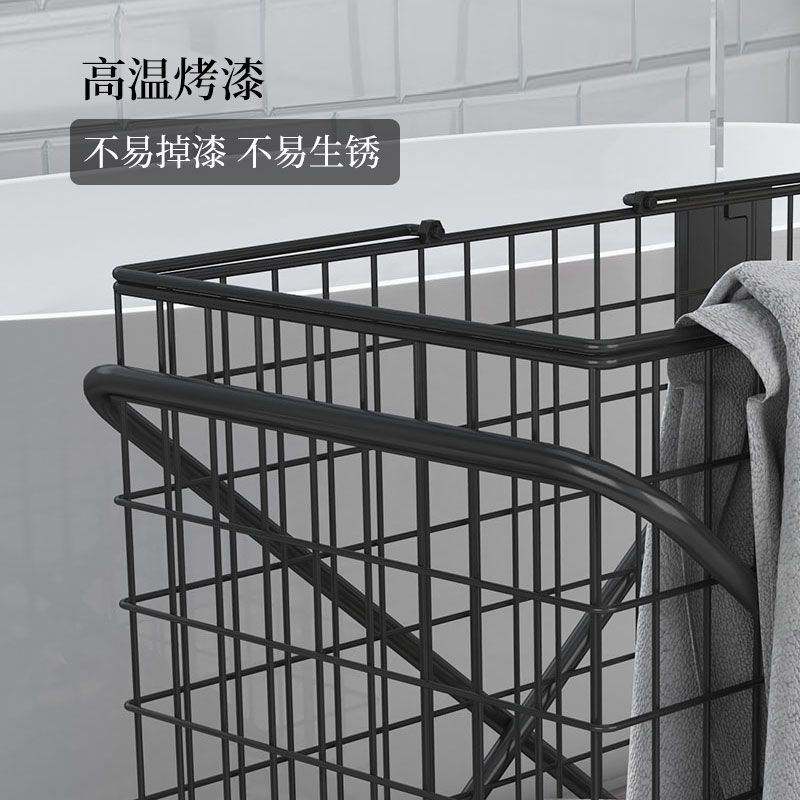 세탁소 빨래카트 웨건 흰색 철제 바퀴 바퀴달린 접이식 장바구니 핸드카트 쇼핑카트 쇼핑 시장 - 상세 이미지 2