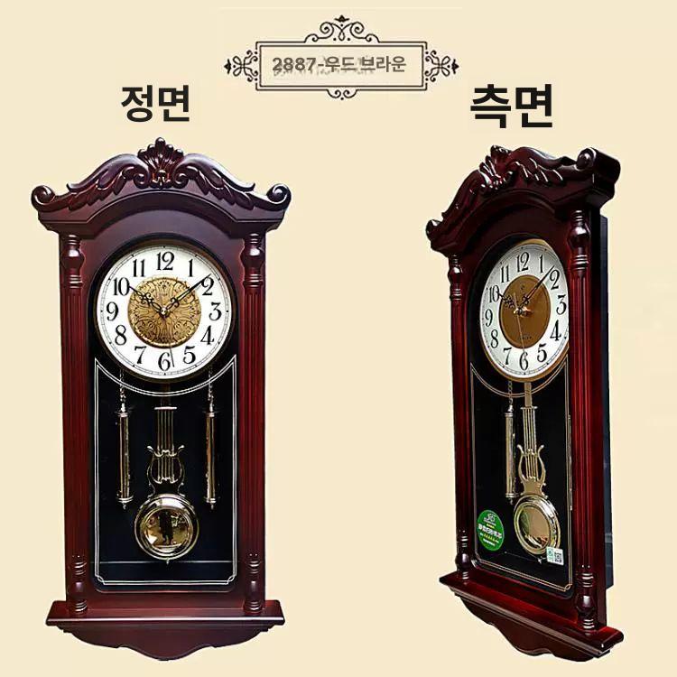 빈티지 디자인 모던 침실 선물 벽걸이시계 장식 인테리어 예쁜 아트 원형 클래식 - 상세 이미지 2