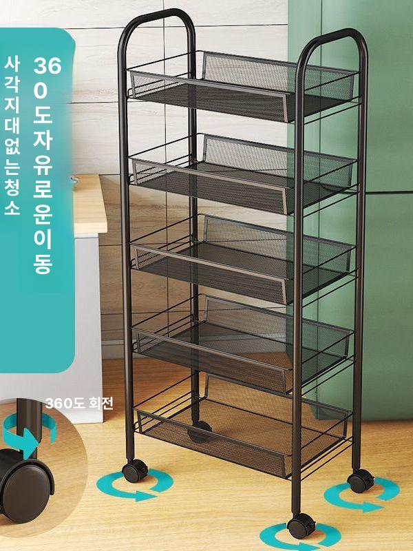 식기 트롤리 카페 카트 싱크선반 바퀴 식당 건조대 그릇 디럭스 행잉 박스 확장 - 상세 이미지 4