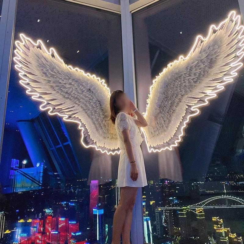 날개장식 벽장식 금속 카페 인테리어 빈티지 아트 홈데코 소품 나비 조명 장식품 - 상세 이미지 2