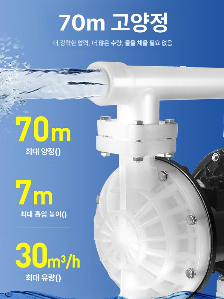 산업용 다이어프램펌프 내식성 부식방지 고압 유량 잉크 압력 방폭형 접착제 이송 - 상세 이미지 3